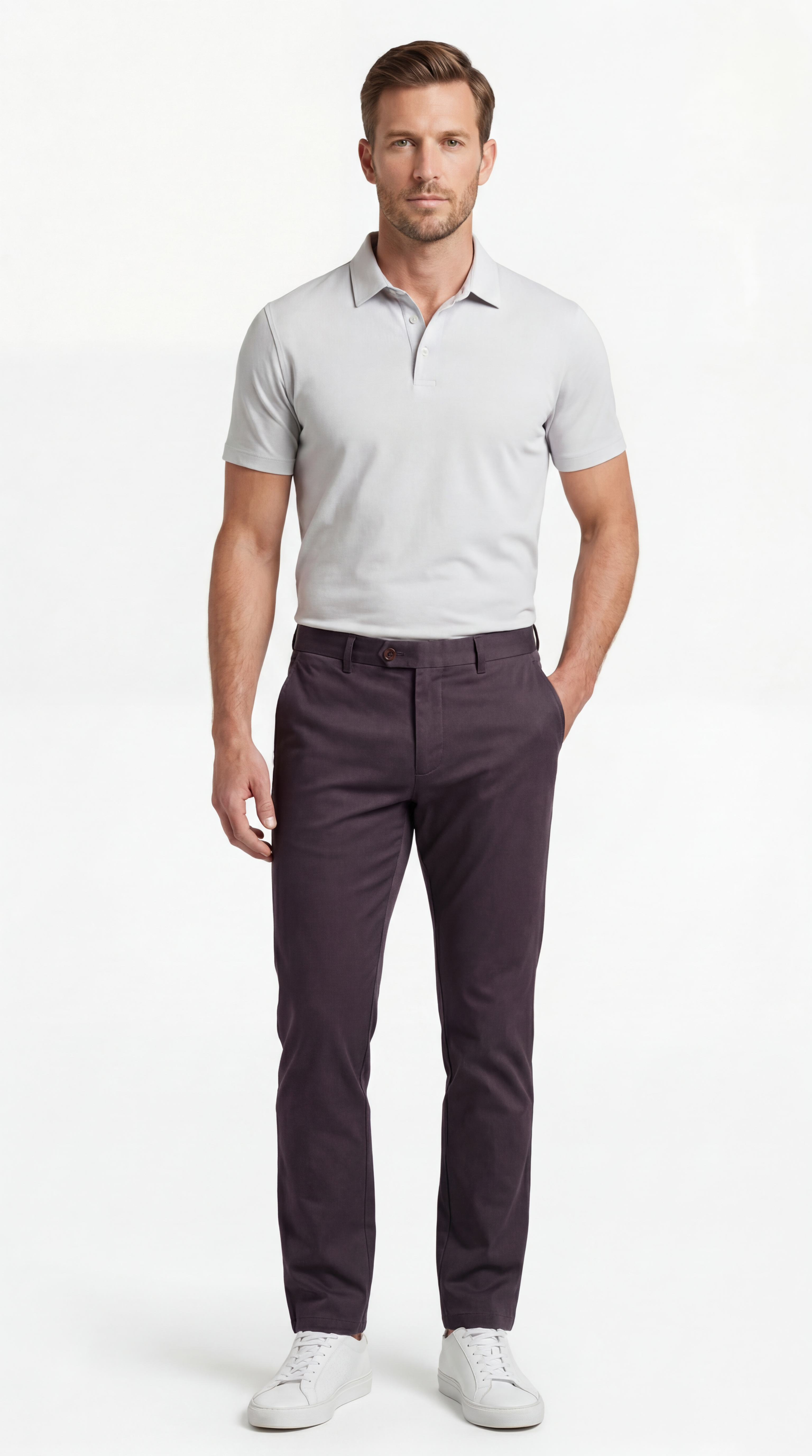 Nadia Chino Pants – Bordeaux | PinoPorte